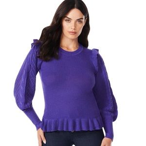 Balloon sleeves sweater